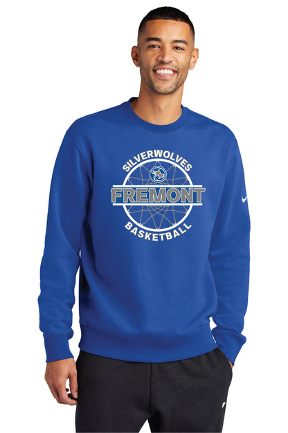 Fremont Basketball Nike Club Fleece Sleeve Swoosh Crew